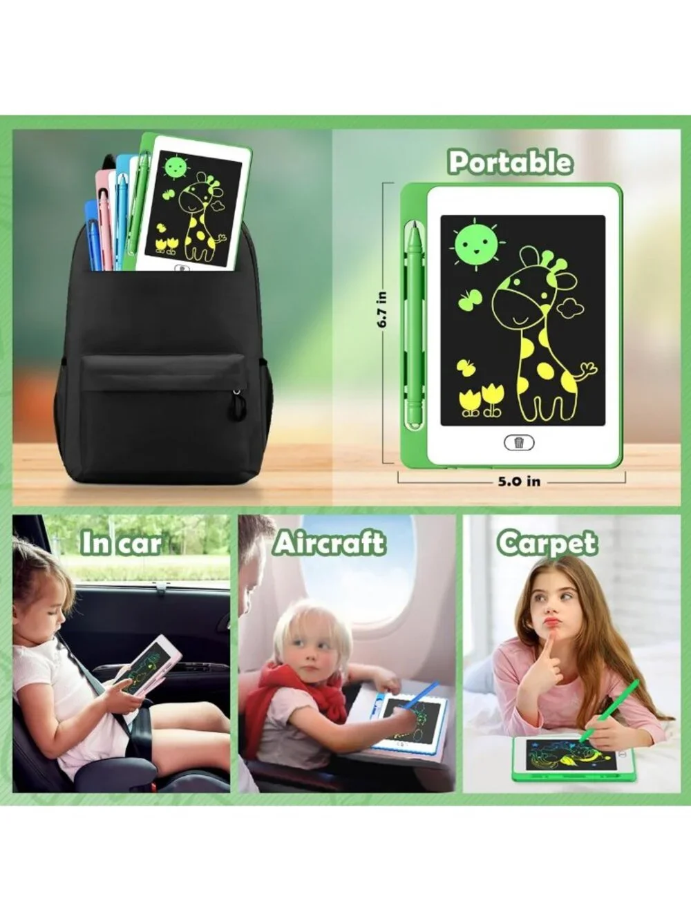 Colorful 12 Pack LCD Writing Tablets for Kids, Erasable Doodle Boards